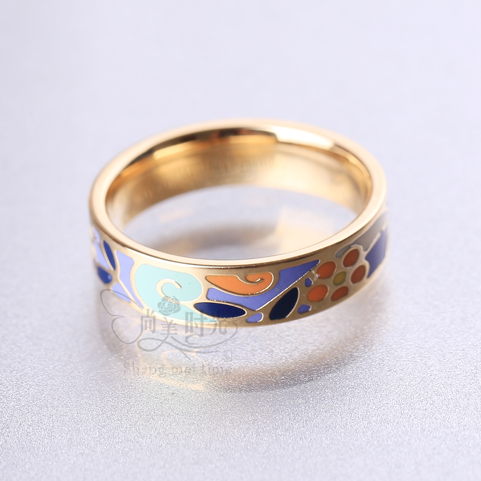 企业首页 最新供应 珐琅戒指flr6 enamel rings 中国风戒指欧美丝巾扣