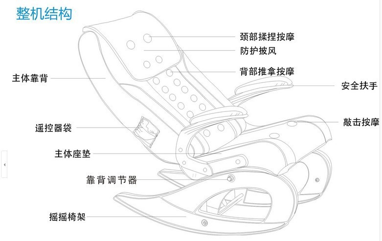 智能电动摇摇乐按摩椅 豪华多功能保健按摩仪新品全身按摩器材