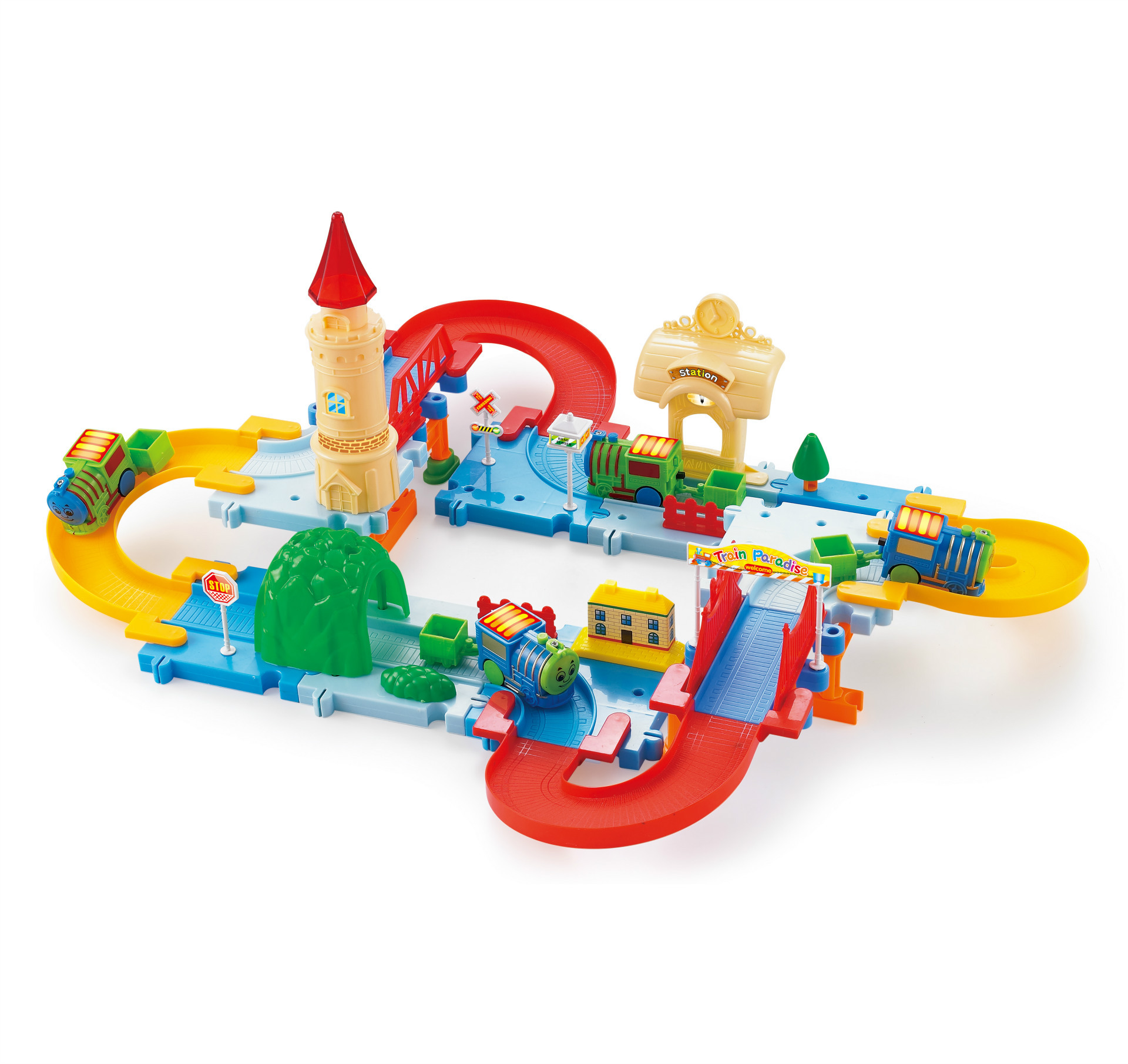 儿童智力轨道积木 益智拼装diy 环城大冒险轨道积木 婴幼教具