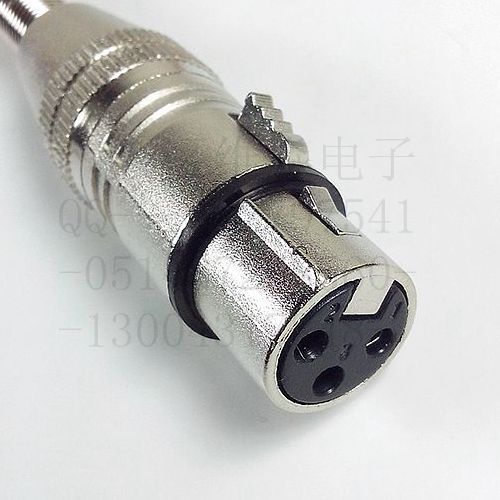 三芯卡农母头 带长尾簧 带尾3芯卡农母头 ktv话筒母插头