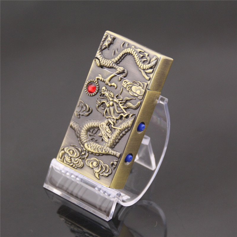 华跃230中国龙红宝石 双灯朗声金属直冲打火机