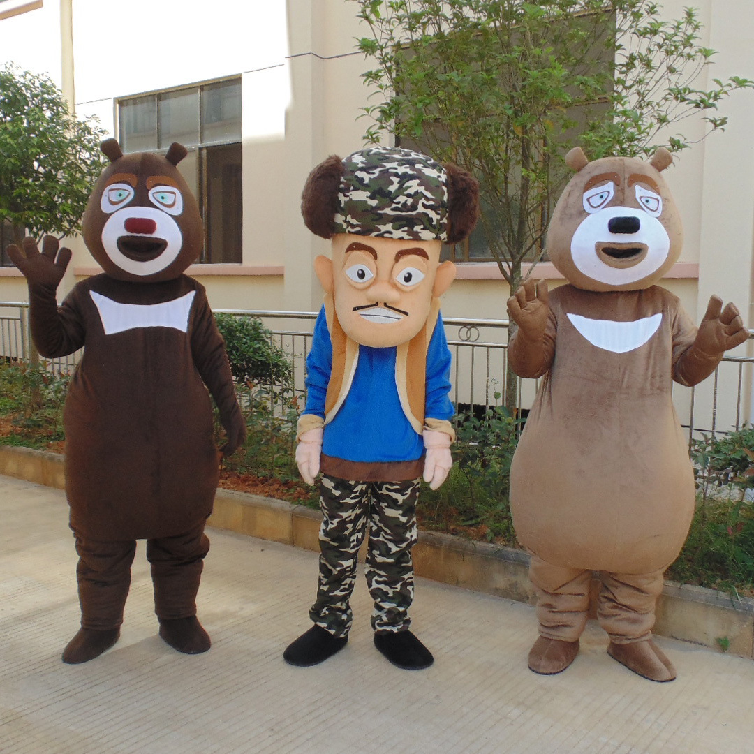 熊出没熊大熊二光头强卡通人偶服装活动表演成人行走卡