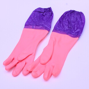 厨房家务加绒手套 橡胶手套 洗衣防水手套长筒手套