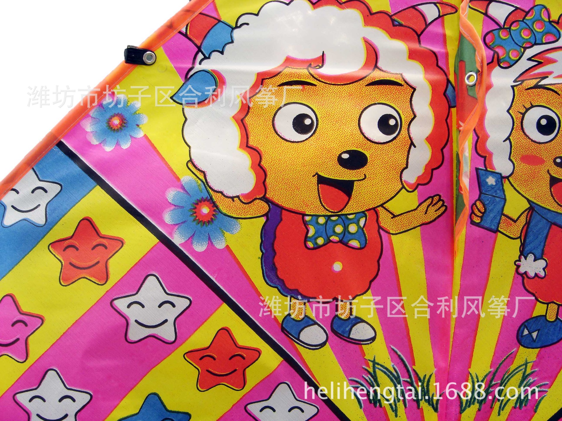 喜羊羊风筝_批发1.1 喜羊羊小三角风筝 丝网 毛头 - 阿里巴巴