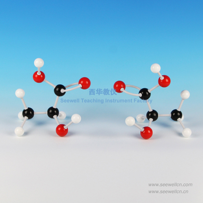 手性对映异构体-手性分子-分子模型-乳酸对映异构体(c3h6o3)