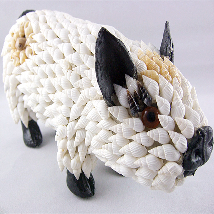 厂家长期生产贝壳制作猪 十二生肖 手工精美造型 贝壳动物批发