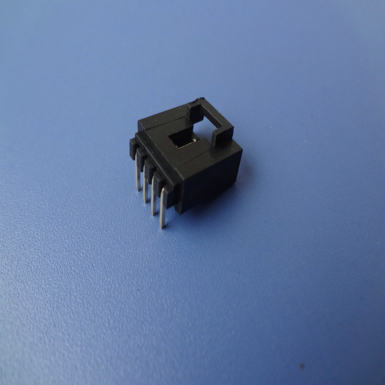 54杜邦带锁插座 防潮高频电源电脑4平弯孔座