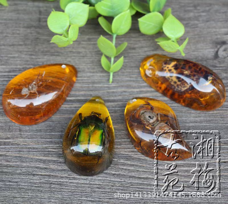 人造松香蜜蜡琥珀挂件吊坠 时尚百搭虫珀 内设天然动物 男女款