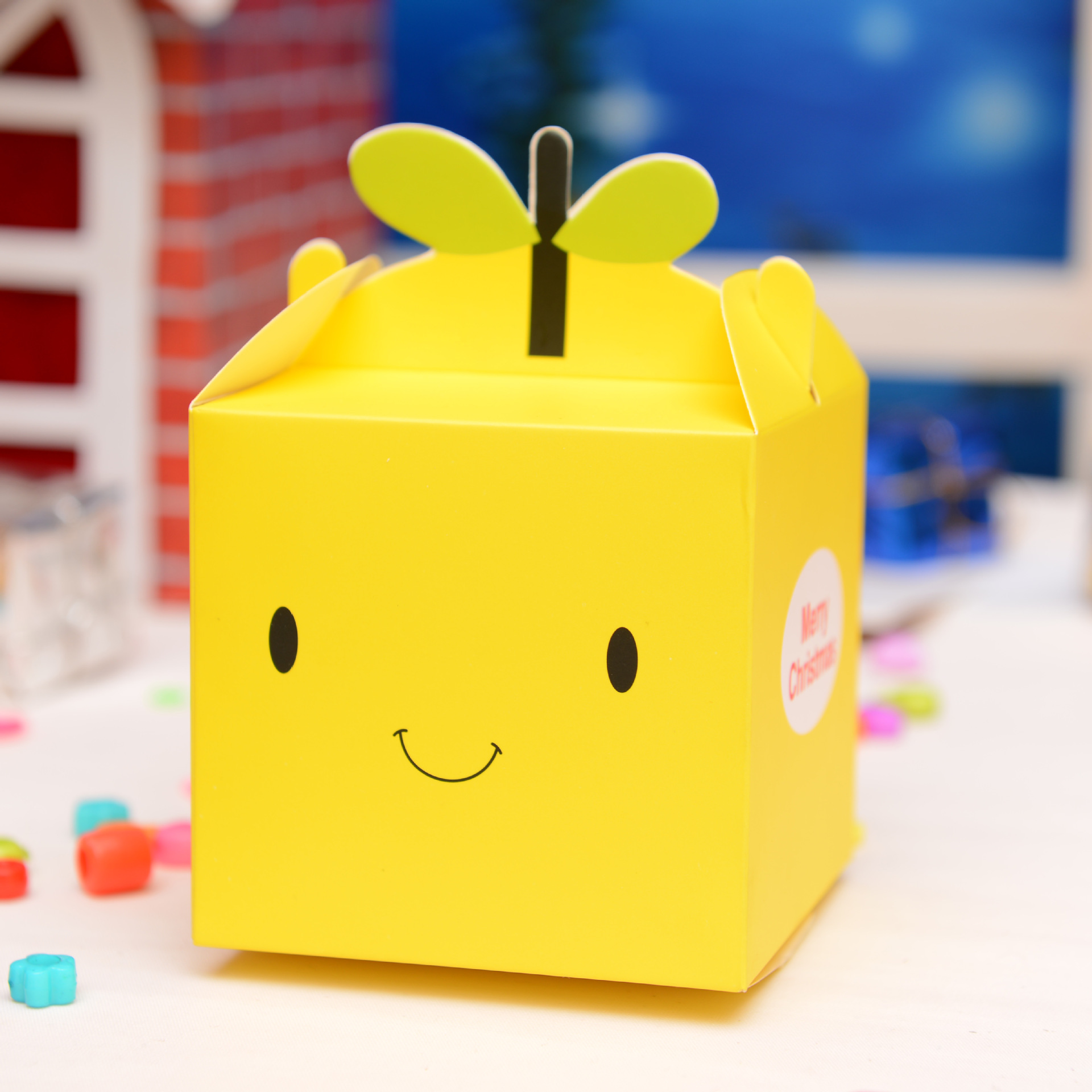 卡通苹果盒 圣诞节苹果礼品盒 平安夜苹果包装盒 平安果包装纸盒