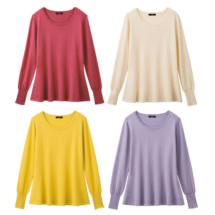 夏季羊绒棉套衫 cashcotton カシミヤコットンプルオーバー