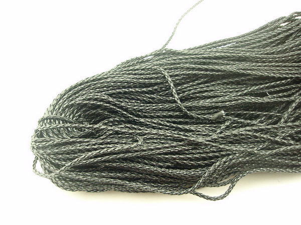 diy饰品配件 3cm黑色编织圆皮绳皮条编织皮绳/项圈/项链绳 批发