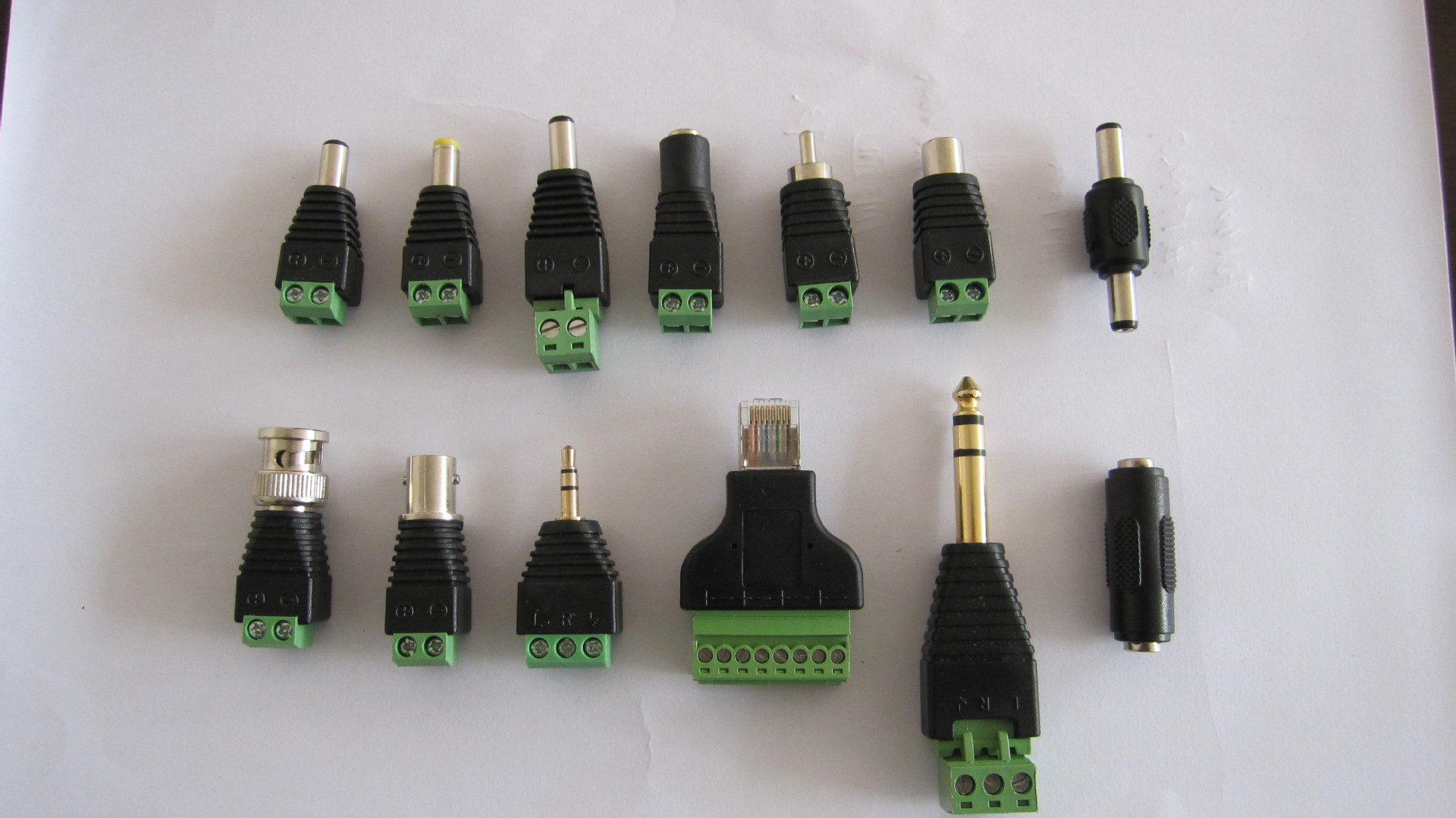 生产供应 5.5*2.1dc公母电源转接头 dc绿色端子转接头