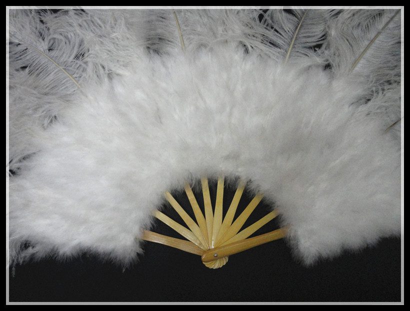 鸵鸟羽毛扇超大号羽毛扇表演扇舞蹈扇工艺扇装饰扇子