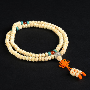 6*4mm108/216颗米白色小如意菩提子佛珠手链念珠手珠天意子菩提女