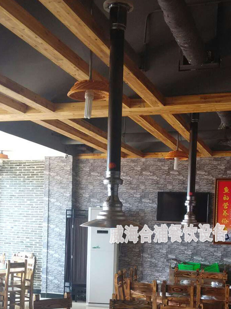 烧烤烤肉排烟管,上排烟咖啡色升降伸缩硬管,韩式烤肉伸缩排烟罩