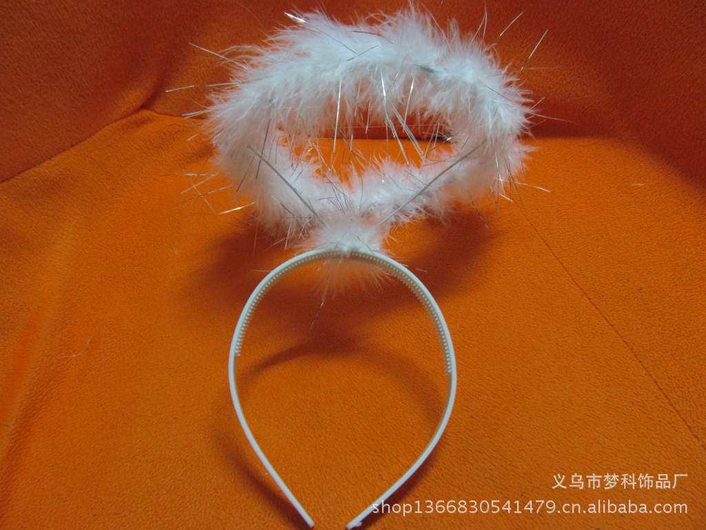 银丝好毛天使环天使圈花环头扣工艺饰品节庆用品颜色多样