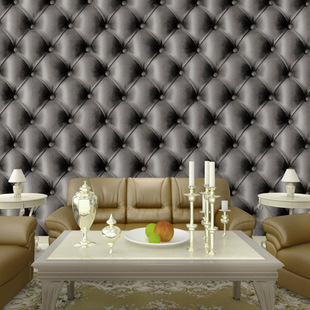 立体仿皮纹皮质软包墙纸 卧室 客厅宾馆会所 ktv 电视背景墙壁纸