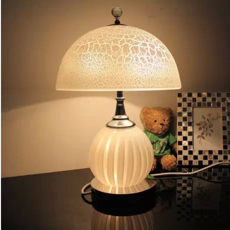 玻璃灯罩台灯 温馨 现代简约 双控 家饰 小额批发 图片_高清大图