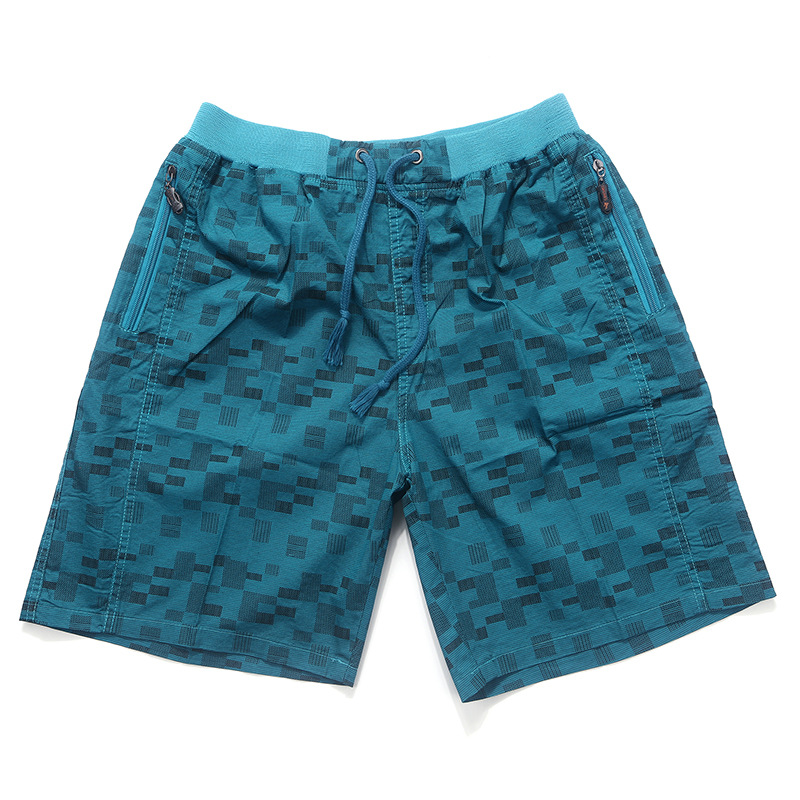 新潮款式户外海边沙滩裤男士花色四角格子短裤夏季旅游短裤裤子