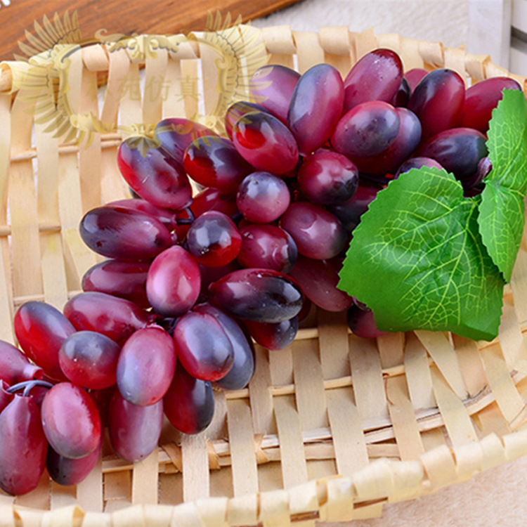 85头新长形仿真水果提子 高仿真吊灯壁挂装饰提子 假提子