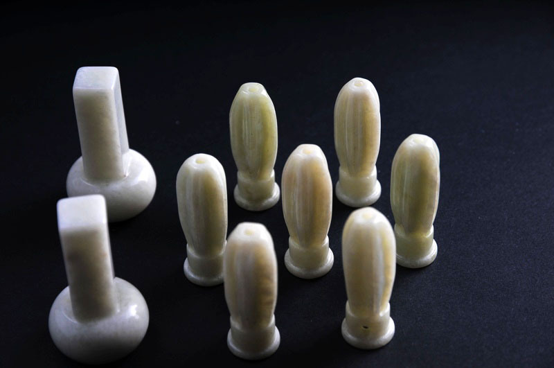 厂家直销琴枕 乐器配件 古琴琴枕 岫玉玉石琴枕餍足 天然玉石琴枕