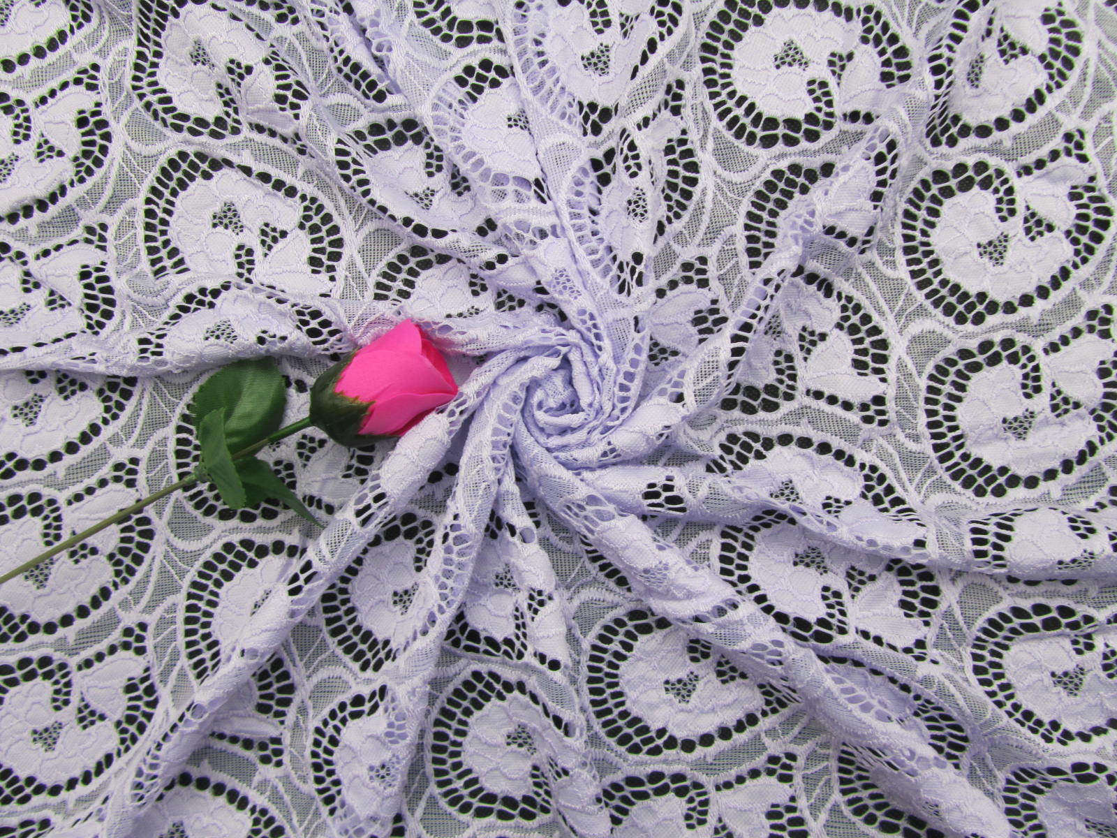 长乐厂家欧版蕾丝压纱贾卡仿水溶布料爆款蕾丝面料