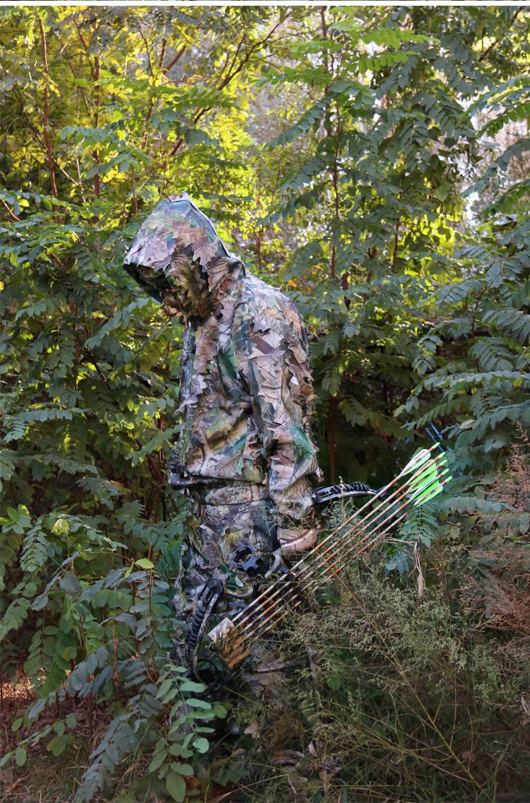 勃朗宁打猎观鸟摄影3d伪装丛林迷彩树林伪装吉利服套装 c234图片_7