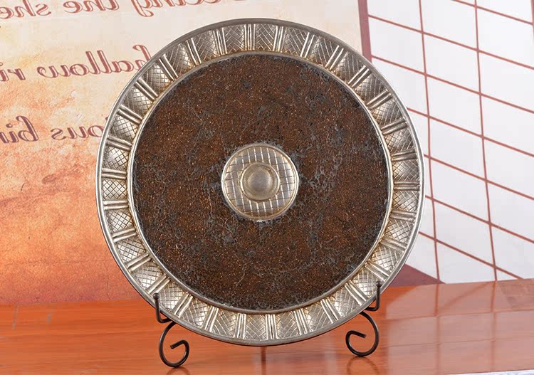 厂价直销欧式时尚家居饰品伯爵圆盘 树脂贴玻璃装饰摆件结婚礼物