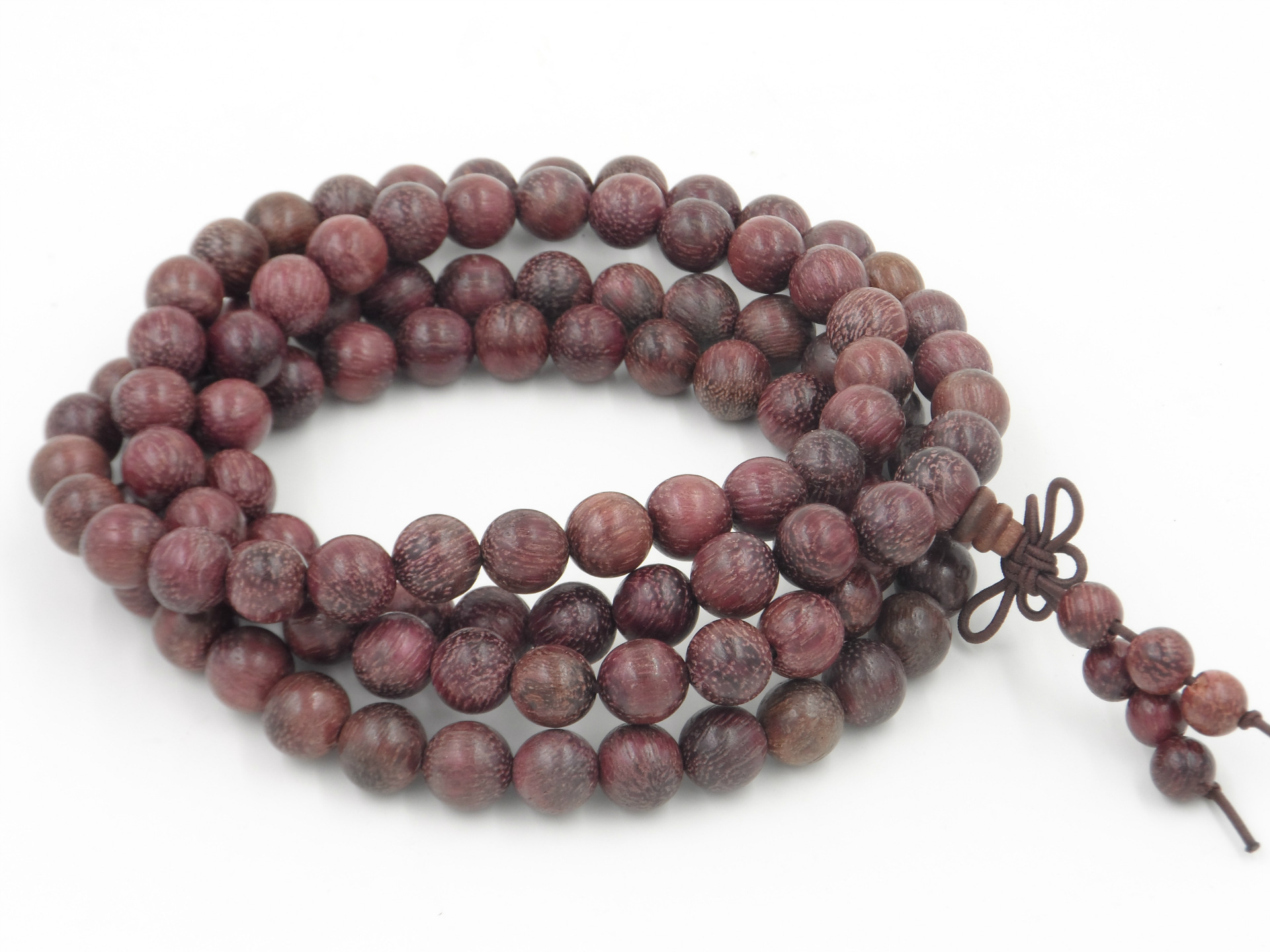 沉香紫罗兰佛珠手串藏式108颗念珠手链玫瑰紫檀古文玩木质工艺品