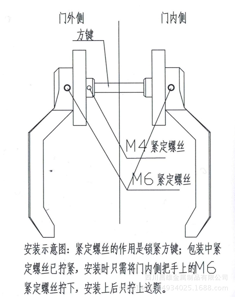 门把手安装示意图,门拉手怎么安装,怎么安装门把手_大山谷图库