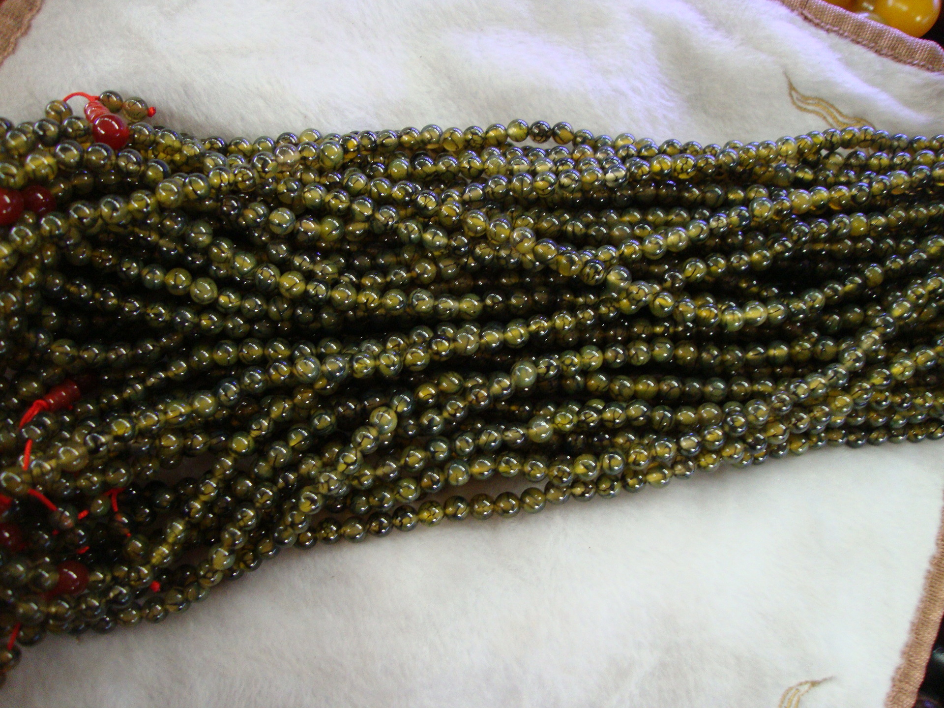 厂家直供玛瑙手串天然玛瑙蛇皮纹多圈手链108粒6mm