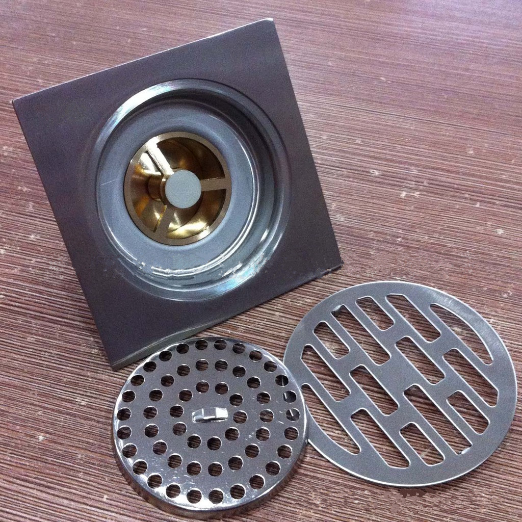 厂家直销|鲨浴|不锈钢铜自封地漏|不锈钢深水封地漏|防臭地漏