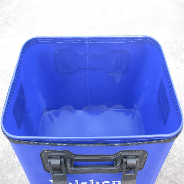 正品百胜新款加厚eva可折叠水箱水桶护鱼箱养鱼箱 钓鱼箱批发