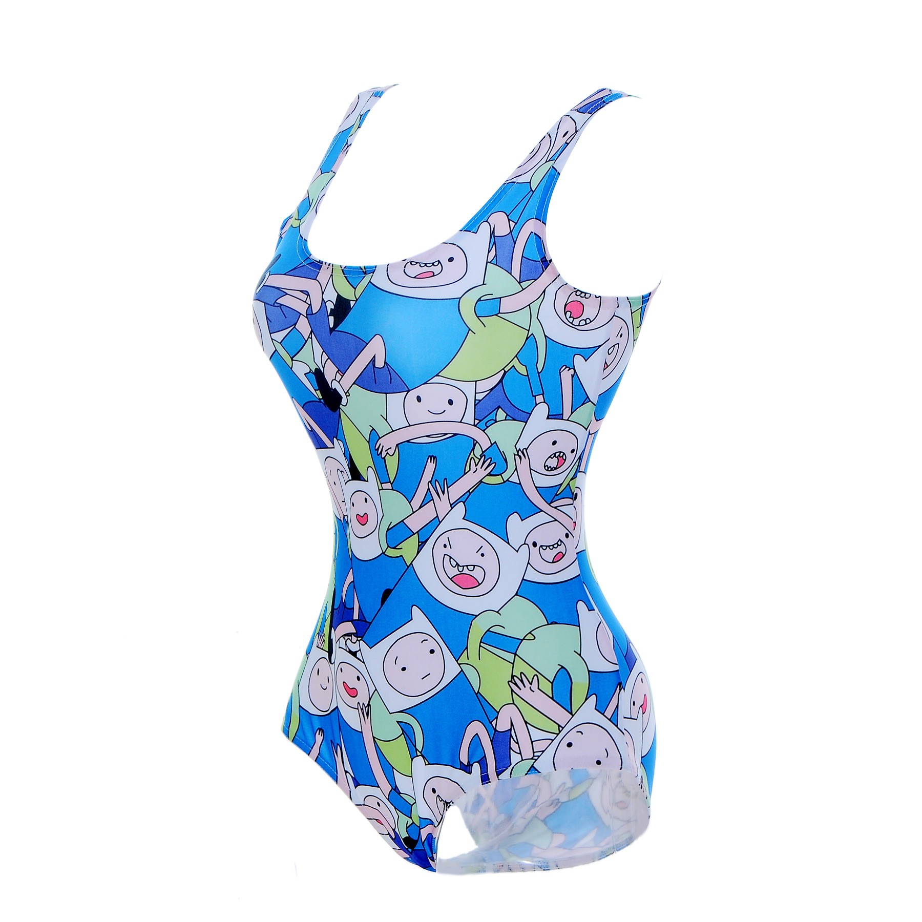 外贸 星空数码印花卡通动漫性感连体泳衣三角连体泳衣black milk