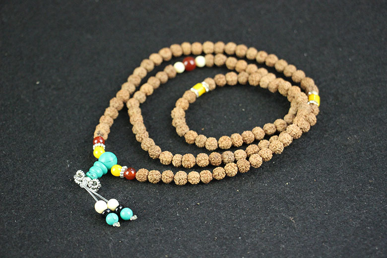 纯天然小金刚菩提子佛珠加藏银饰手串108颗男女手链批发 dal46b23