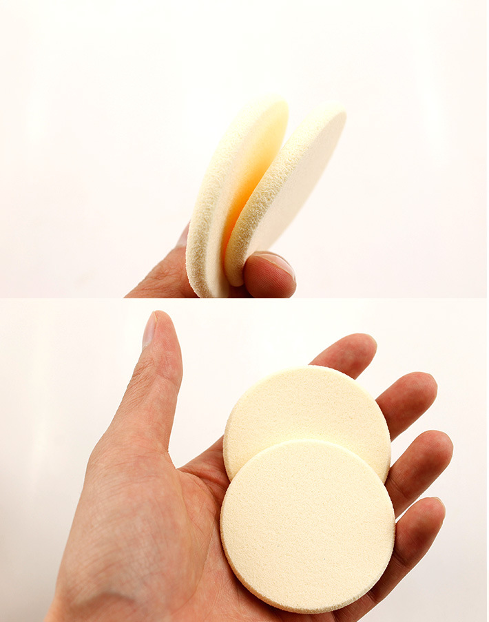 malian玛莉安 立体圆形粉扑 mf-9806干湿两用扑/粉底专用/2片装