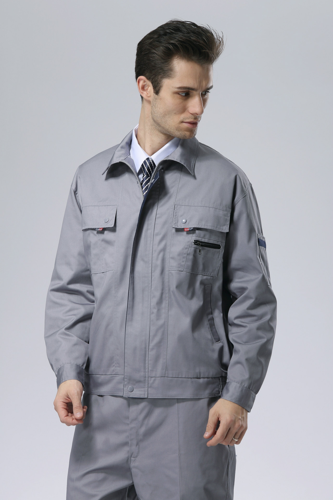 辰衣菲凡 长袖工作服套装 男 汽修服电焊服 定制工程服定做批发价格