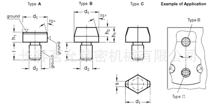 工件夹紧螺栓/撑帽式定位销 原装进口德国 din 6321