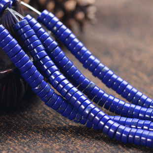 合成青金石扁圆柱隔片 diy手工饰品配件材料 佛珠手链配珠批发