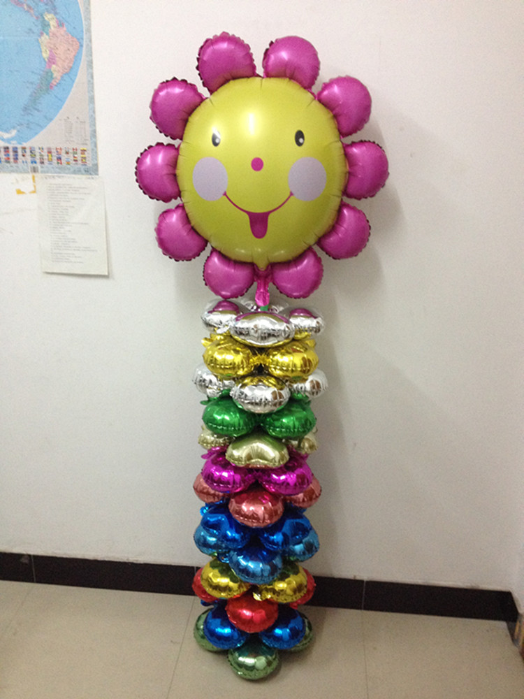 太阳花铝膜气球生日派对婚庆布置装饰98cmx90cm