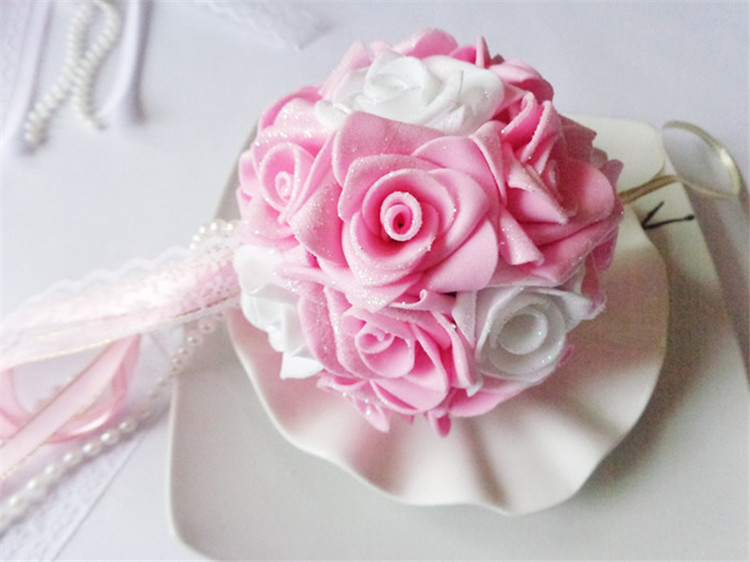 热销婚车装修 婚礼婚房装饰 迷你小花球三色可选 婚庆用品批发