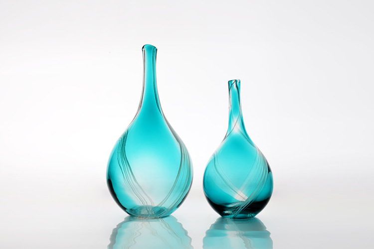 厂家直销 保质供应纯手工创意艺术彩色玻璃花瓶摆件9107280035.