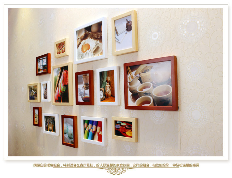 三格精品实木相框新款创意照片墙/相框墙/相框组合 分销一件代发