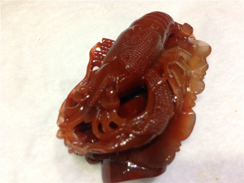 红水晶龙虾摆件 家居客厅办公室饰品 事业有成,财运增加