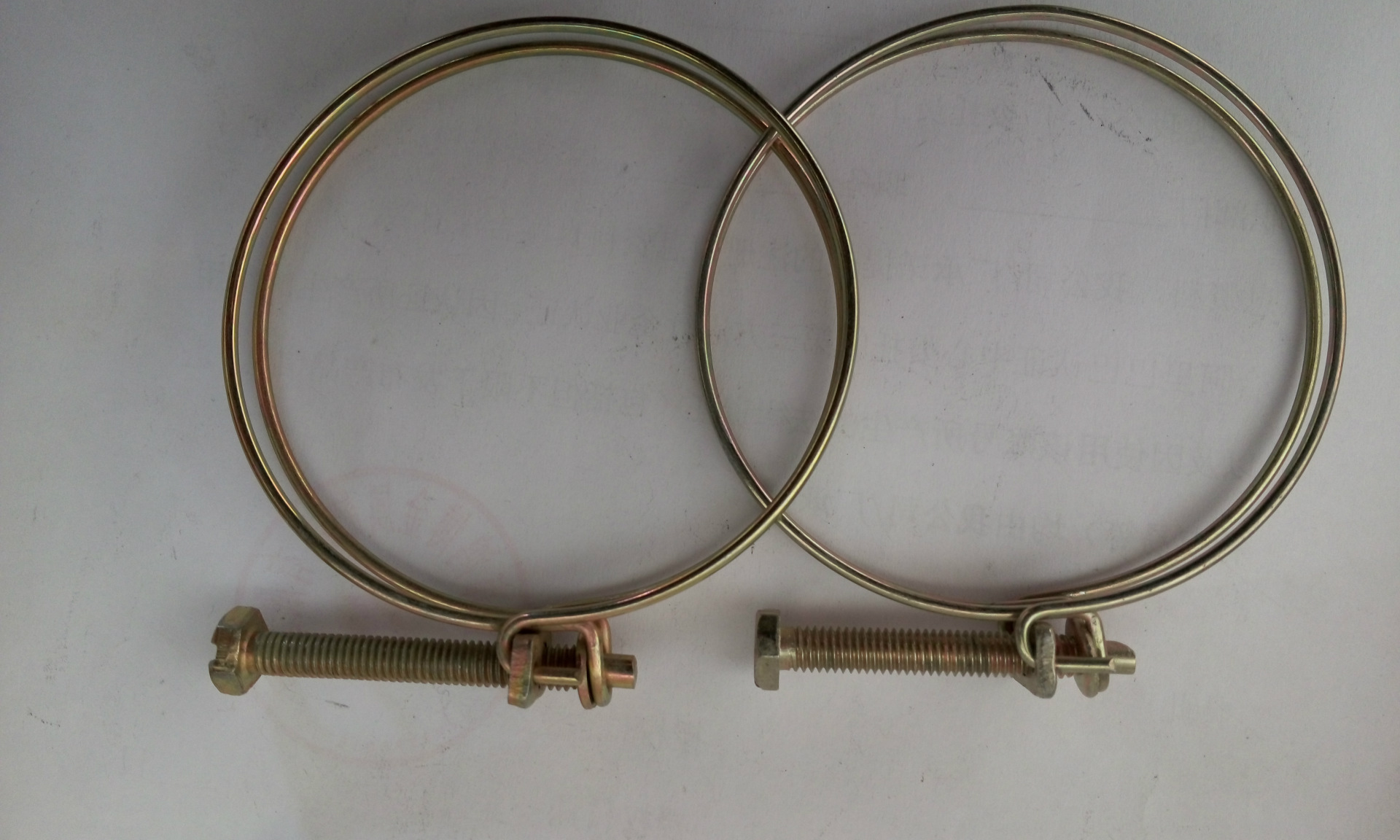 生产优质双钢丝,铁丝喉箍 卡箍 规格齐全,定做异型号