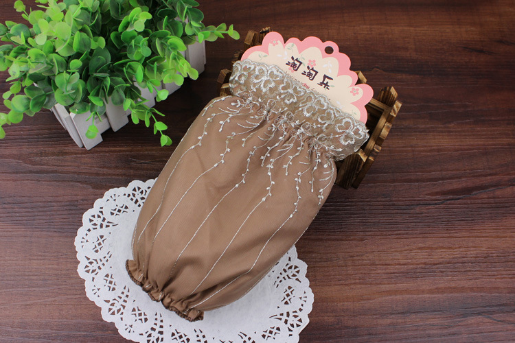 【蕾丝袖套批发 经编蕾丝双层套袖 女士办公家务套袖 成人蕾丝套袖】