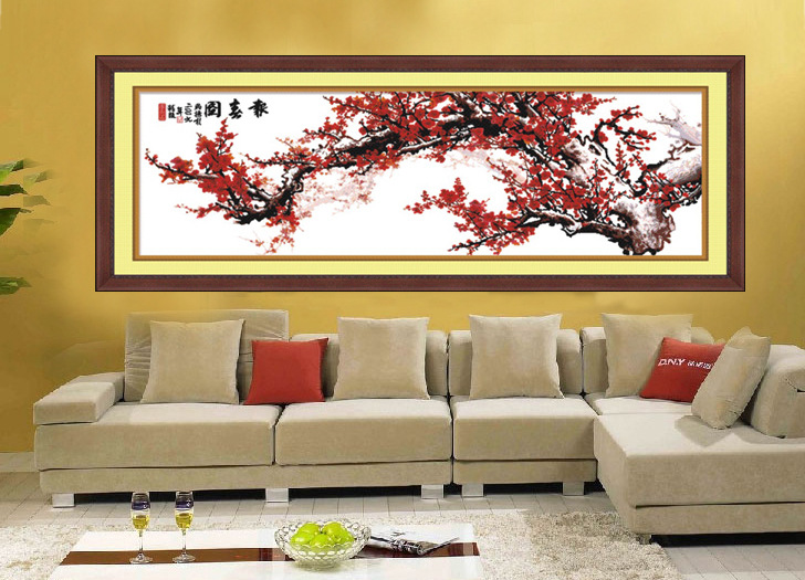 厂家十字绣批发 精准印花 报春.