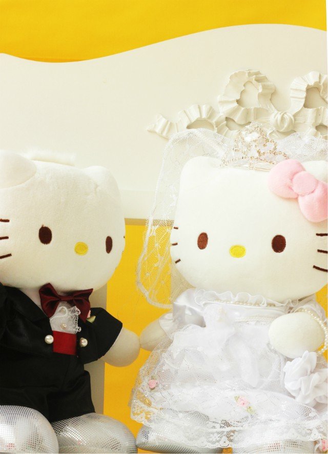 厂家直销 结婚娃娃 kt猫 婚庆礼物 送朋友必备 一件代发