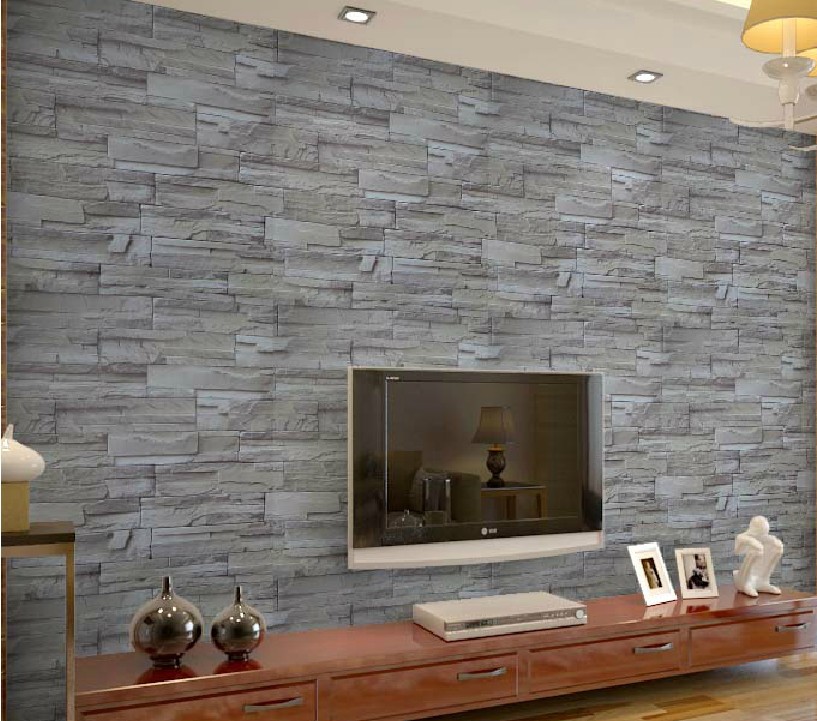 特价供应加厚pvc自粘墙纸 仿真砖纹砖块壁纸 3d密室墙壁装饰贴