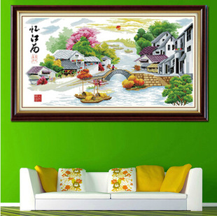 十字绣品牌新款客厅梦里水乡精准印花十字绣